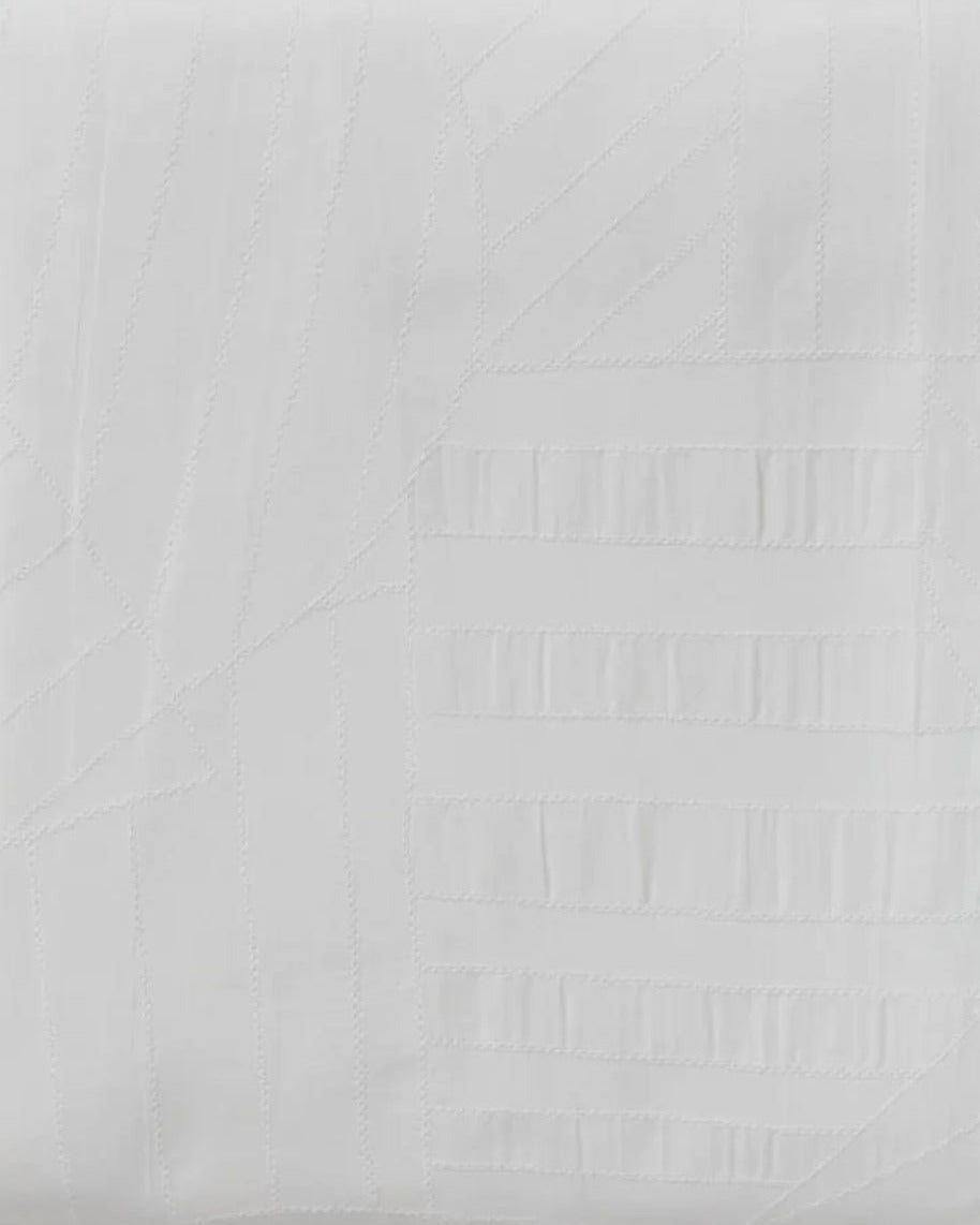 SYLVIE THIRIEZ Luxusní bílé perkálové povlečení Abstrait