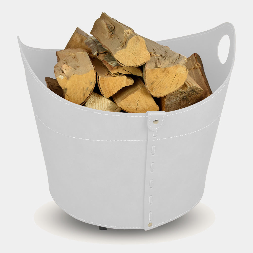 Limac Design CADIN&nbsp;kožený koš na krbové dřevo