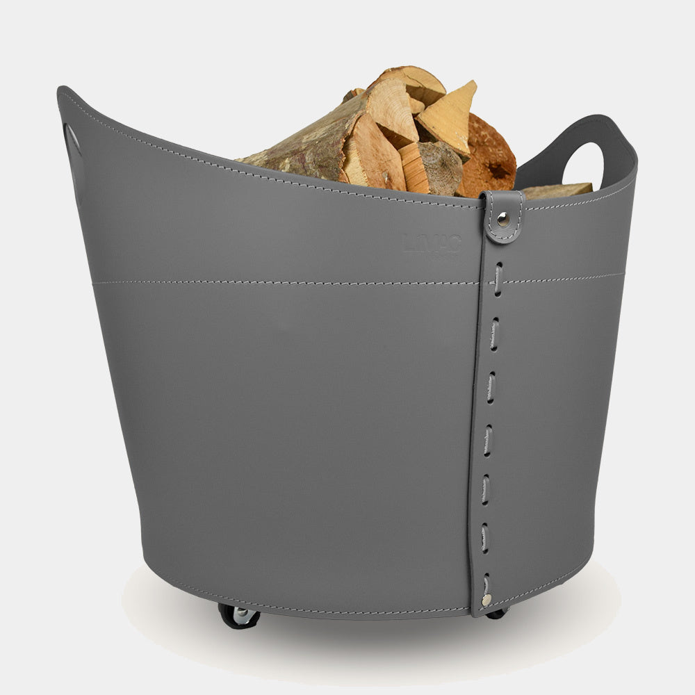 Limac Design CADIN&nbsp;kožený koš na krbové dřevo