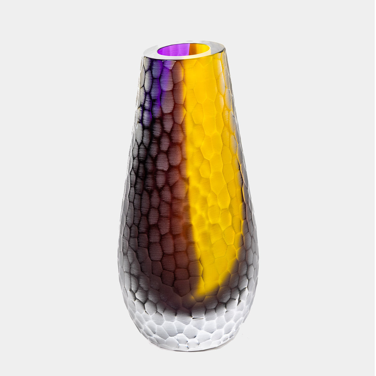 Křišťálová váza HADÍ KŮŽE – golden amethyst