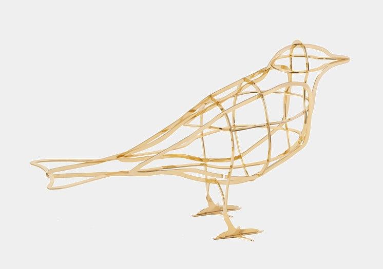 IBRIDE Zlatý dekorativní pták-objet d'art-perdonahome