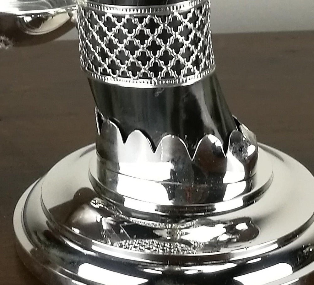 Franco Lapini Luxusní stříbrný set na kaviár s podstavcem z rohoviny