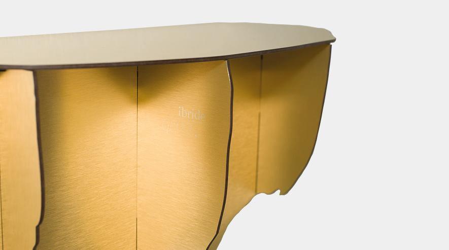 IBRIDE zlatý konzolový stolek DIVA GOLD