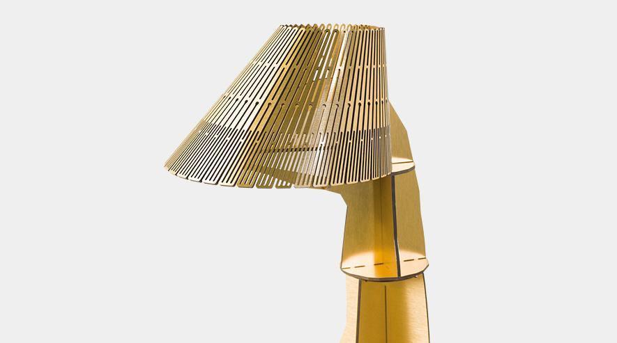 IBRIDE zlatý noční stolek s lampičkou JUNON GOLD