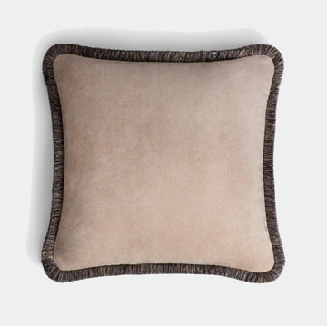 LO DECOR sametový dekorační polštář s třásněmi HAPPY PILLOW