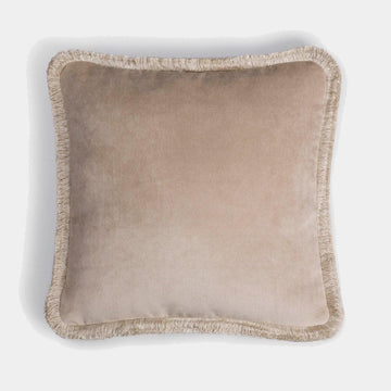 LO DECOR sametový dekorační polštář s třásněmi HAPPY PILLOW