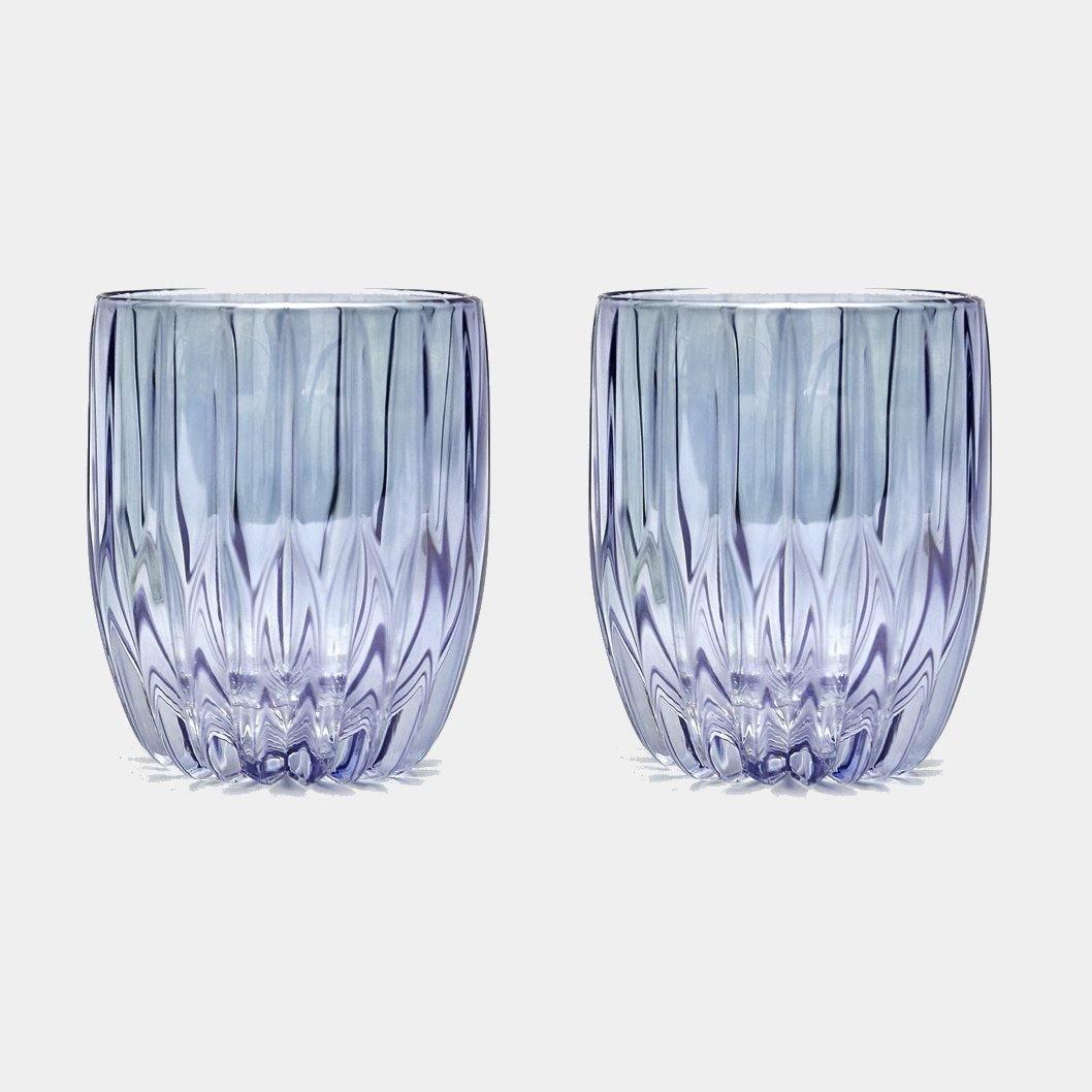 Domina Set of 2 Pink-To-Purple Water Glasses Luisa Beccaria