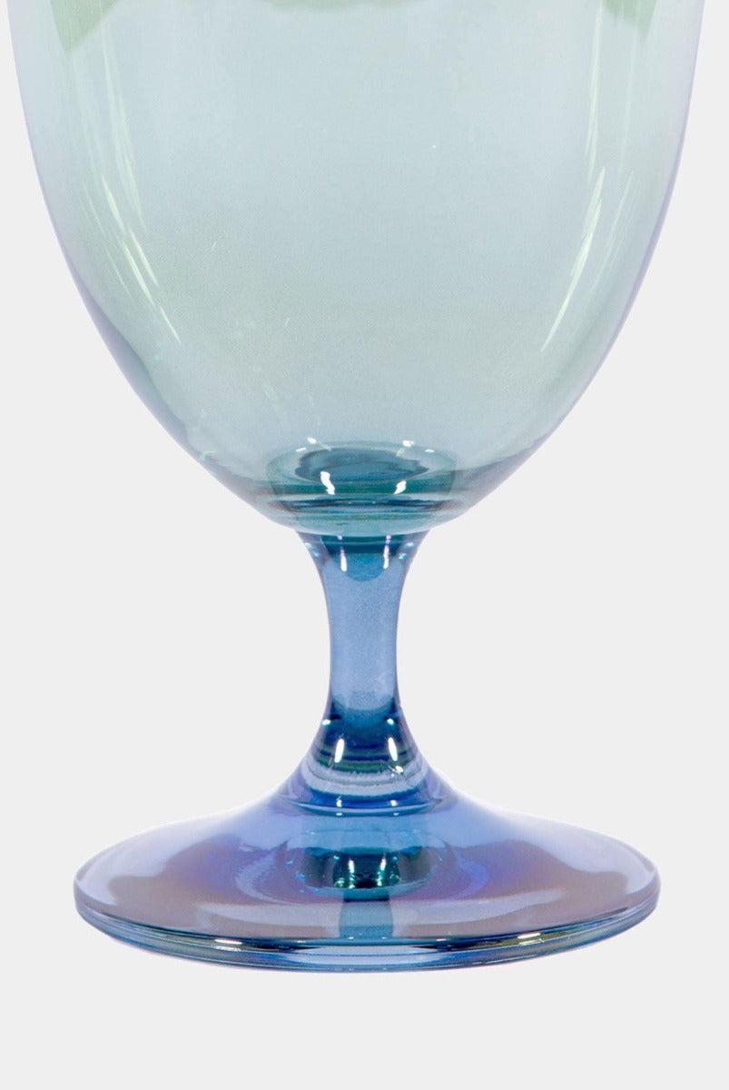 Modrozelená sklenice na víno, 2 ks - Luisa Beccaria - perdonahome