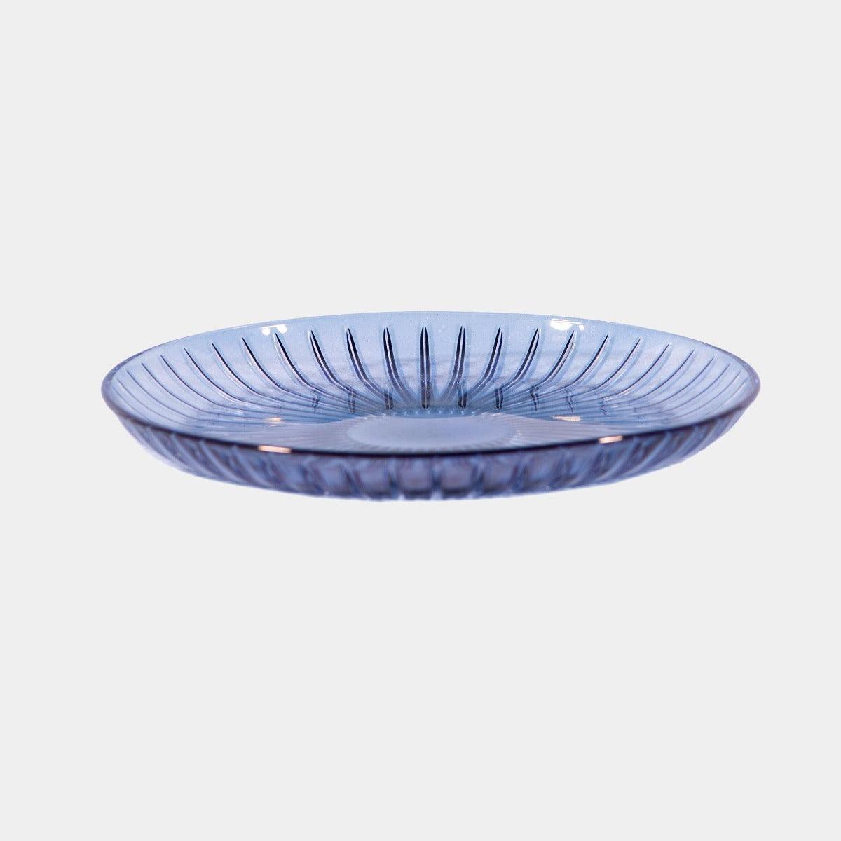 Modrý skleněný dezertní talíř - Luisa Beccaria - perdonahome