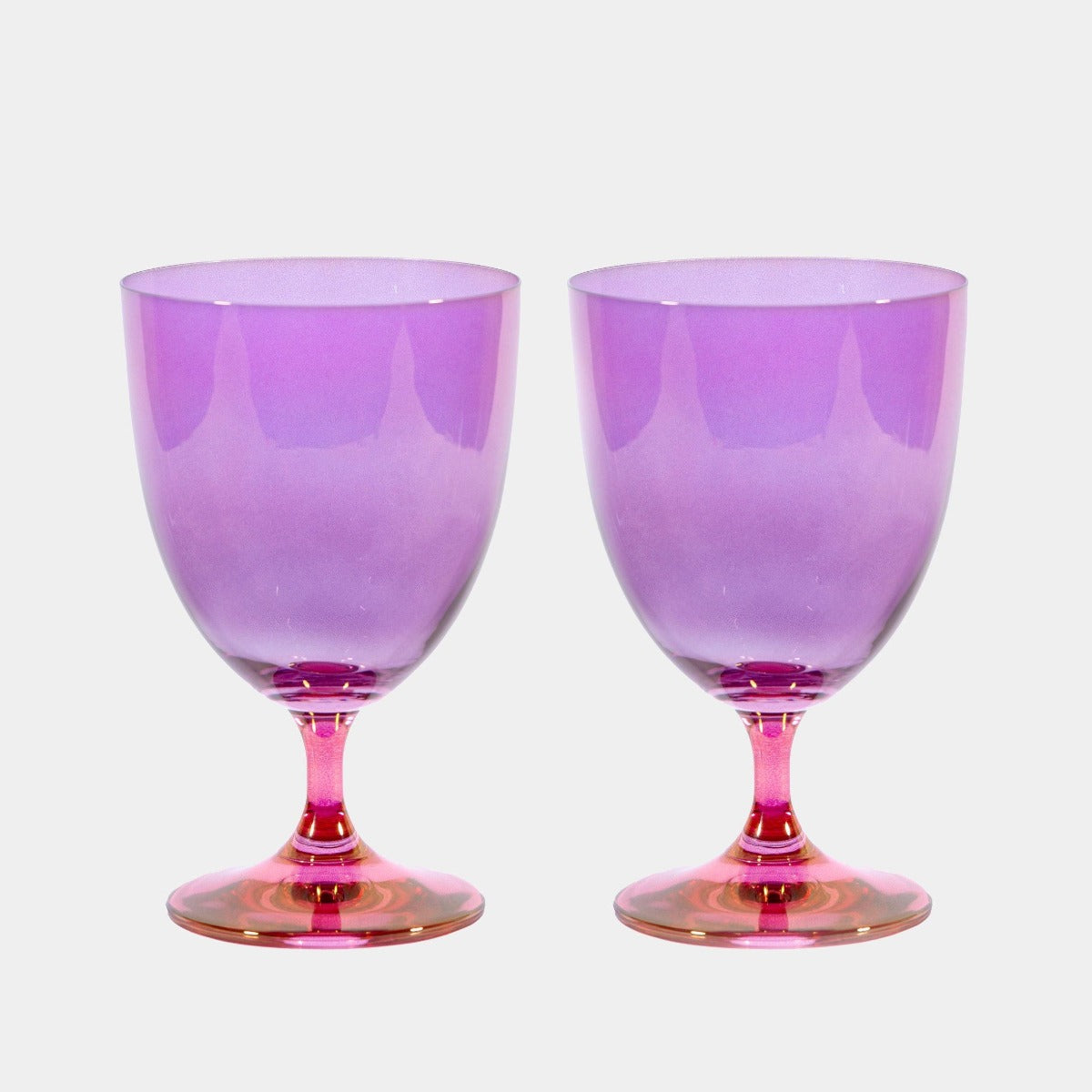Růžovofialová sklenice na vodu, 2 ks - Luisa Beccaria - perdonahome