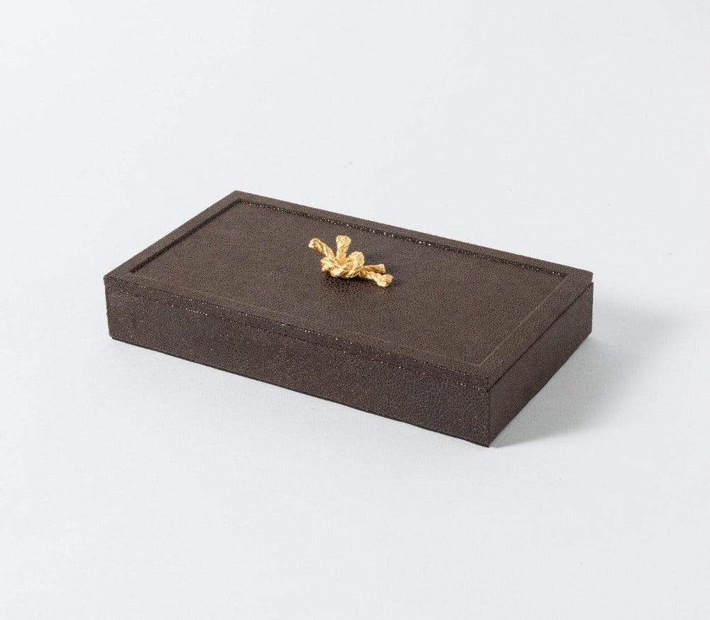 Kožená krabička THALIA s úchytkou z 24K zlata - Pinetti - perdonahome
