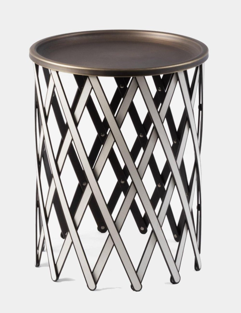 Skládací kožený stolek SAFARI medium - Pinetti - perdonahome