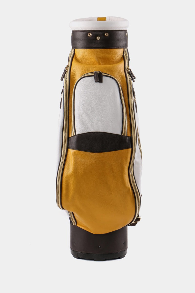 TERRIDA kožený golfový bag na vozík YELLOW