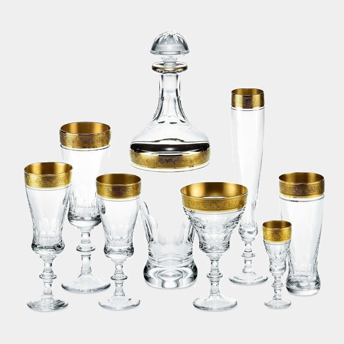 Broušená křišťálová sklenice na sekt CONCORD flétna - Theresienthal - perdonahome