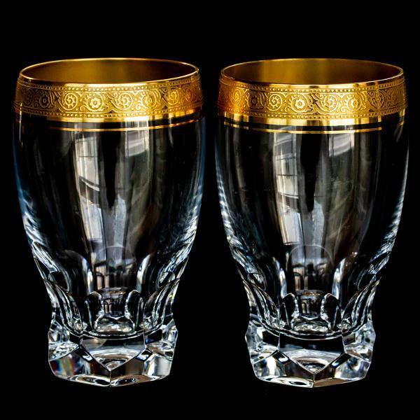 Broušená křišťálová sklenice na vodu BERNADOTTE GOLD - Theresienthal - perdonahome