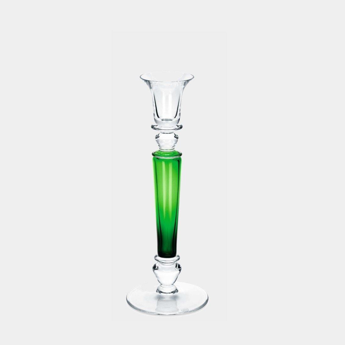 Broušený křišťálový svícen Memphis smaragd - Theresienthal - perdonahome