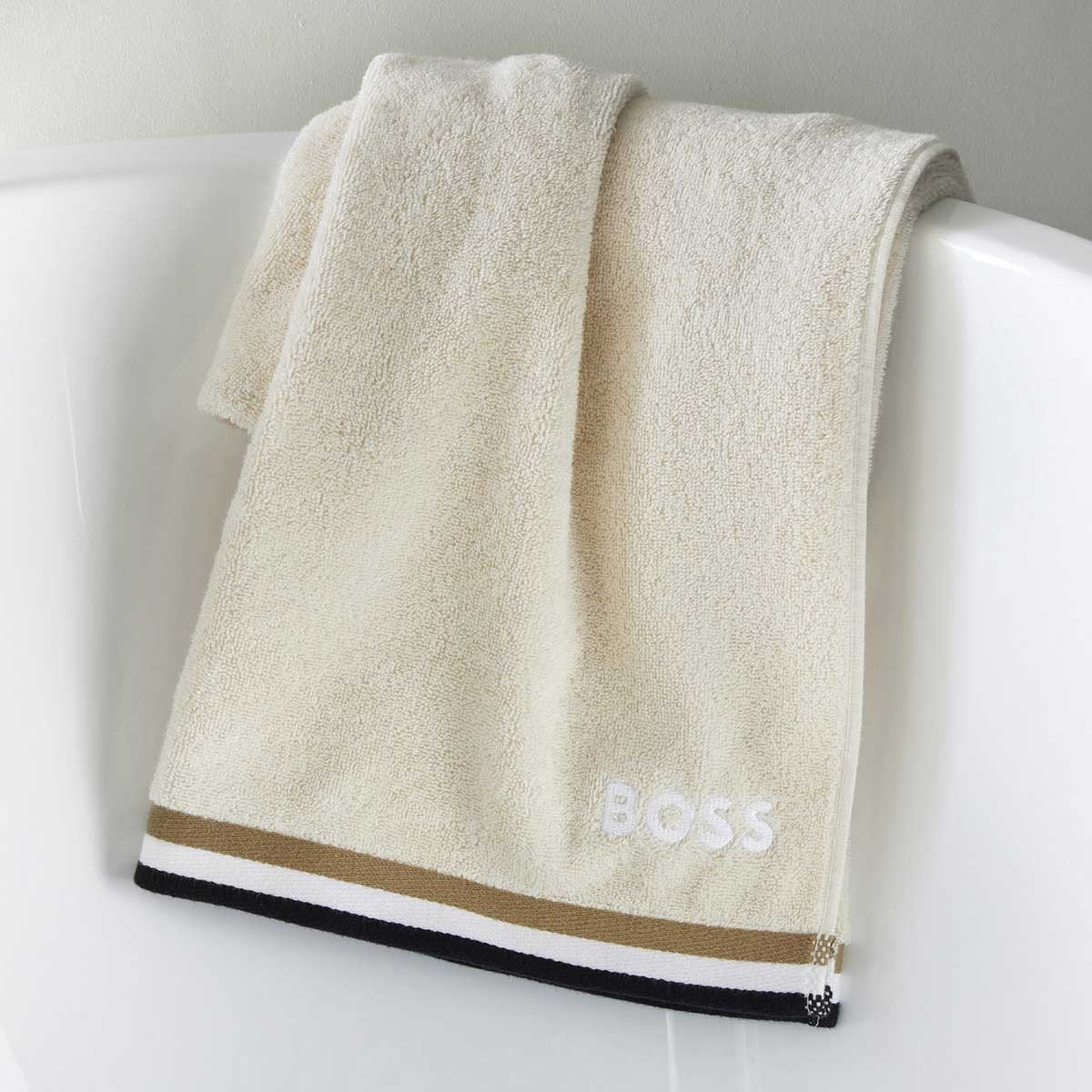Luxusní froté ručníky z organické bavlny 550 gr/m2 BOSS ICONIC STRIPE