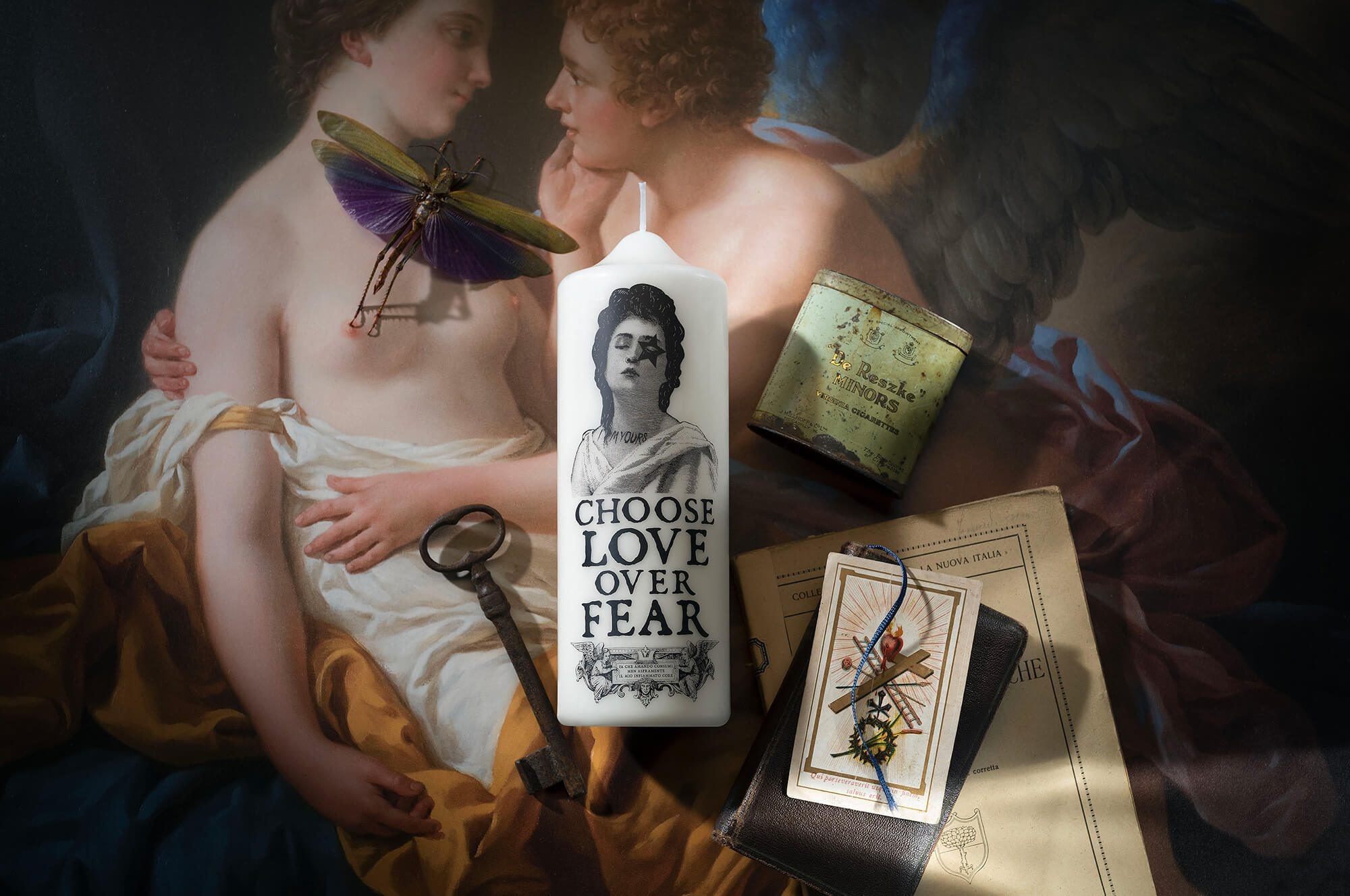 Coreterno Visionary umělecká sloupová svíčka Love