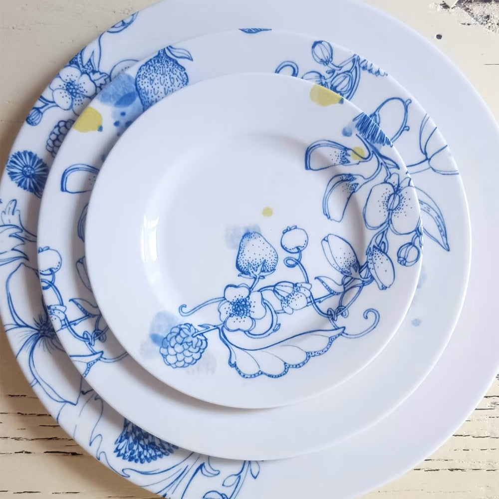 FRANCESCA COLOMBO Designový talířek na pečivo Modré léto
