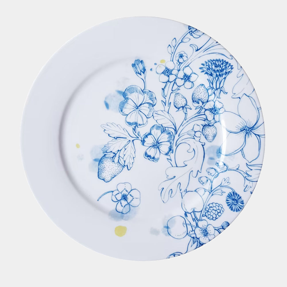 FRANCESCA COLOMBO Designový jídelní talíř Modré léto