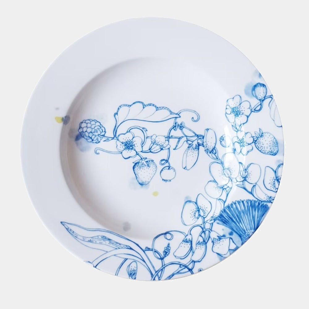 FRANCESCA COLOMBO Designový talíř na polévku Modré léto