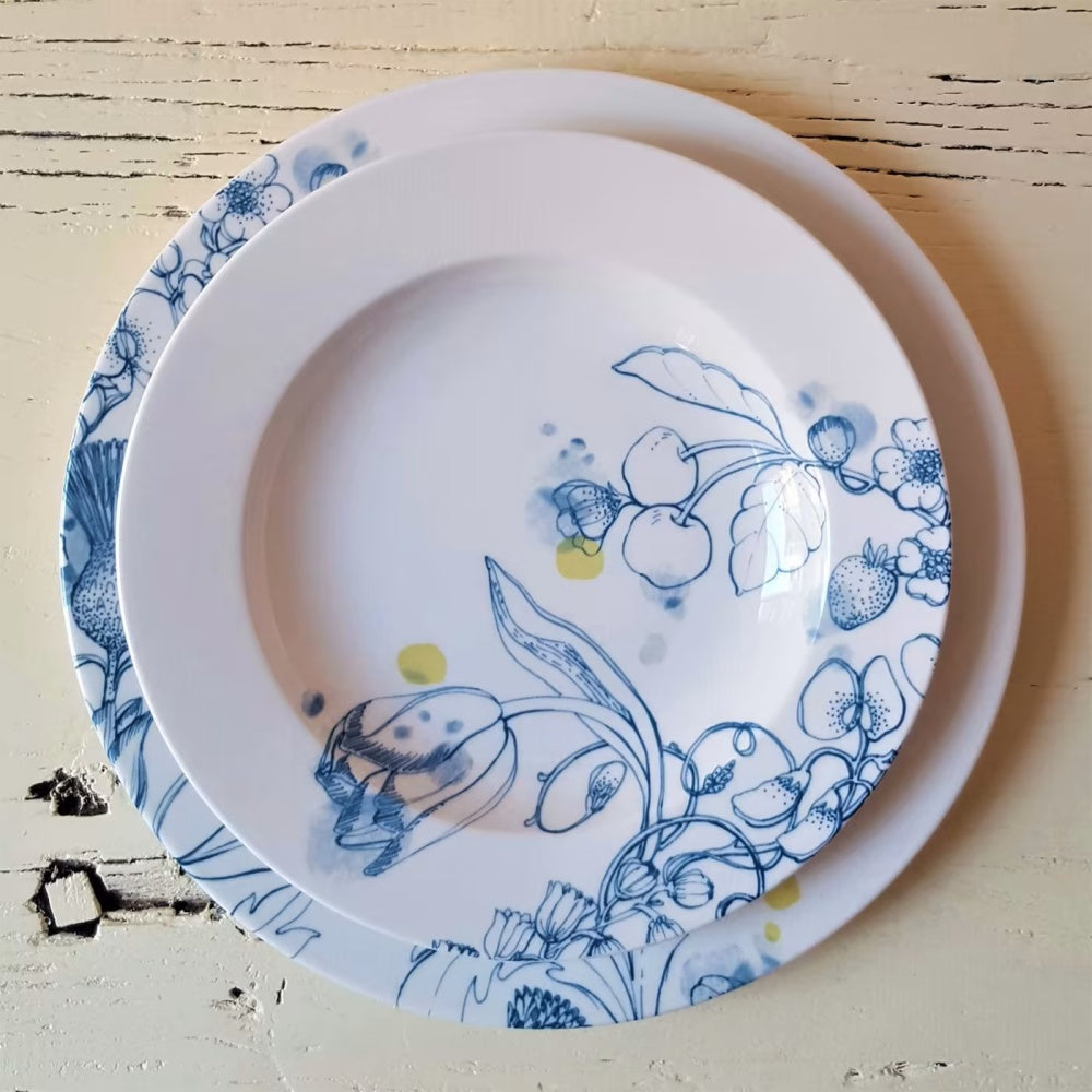 FRANCESCA COLOMBO Designový talíř na polévku Modré léto