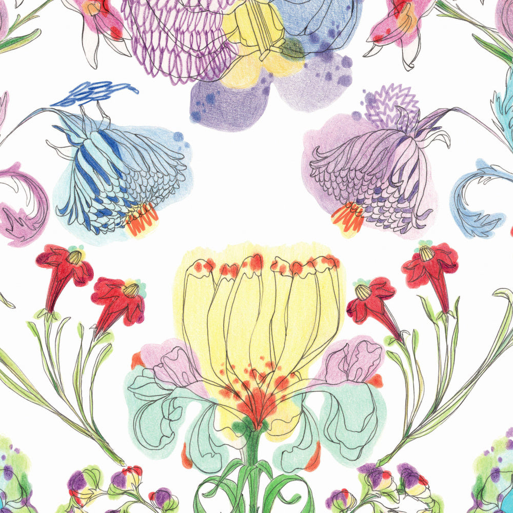 FRANCESCA COLOMBO vliesová tapeta s květinovým vzorem