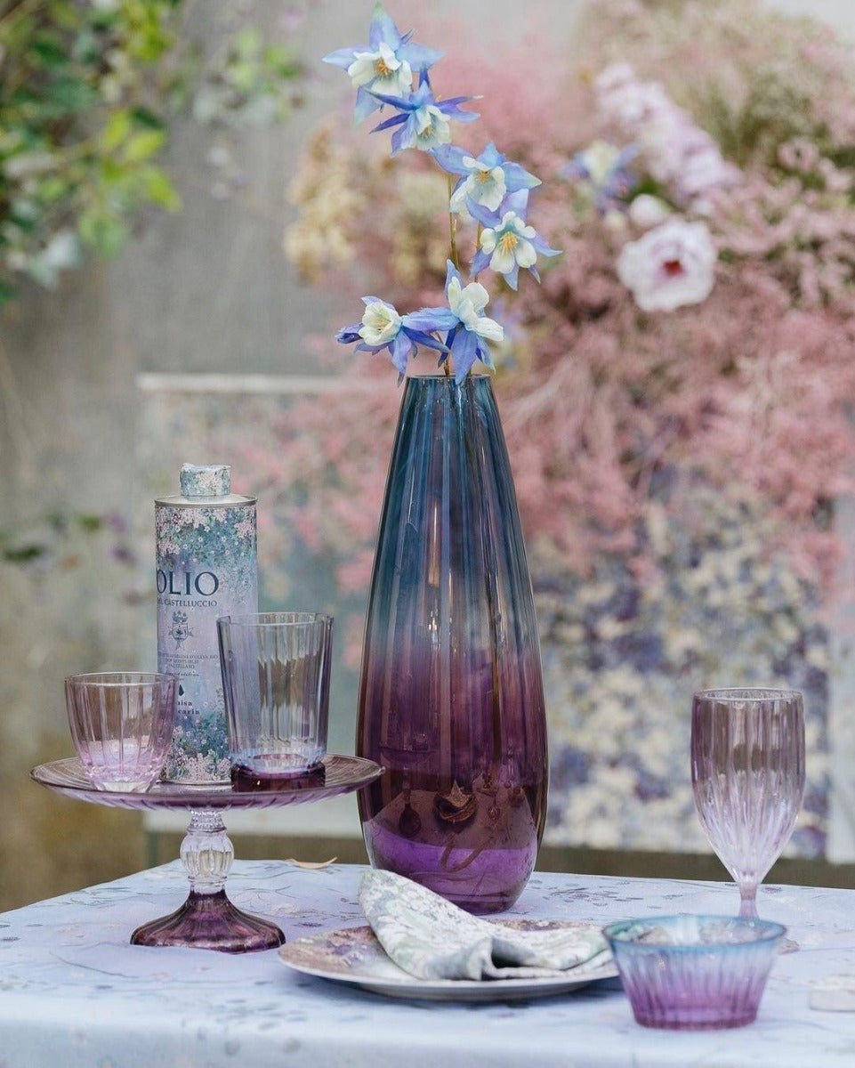 Fialovomodrá skleněná váza - Luisa Beccaria - perdonahome